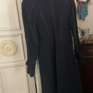 Free people navy blue trenchcoat
